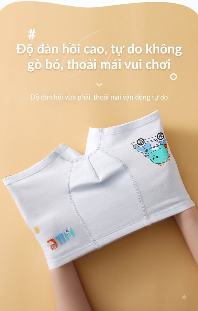 Combo 2 Quần Lót Trẻ Em J-me QBT89NK Cotton Họa Tiết 3-12 Tuổi
