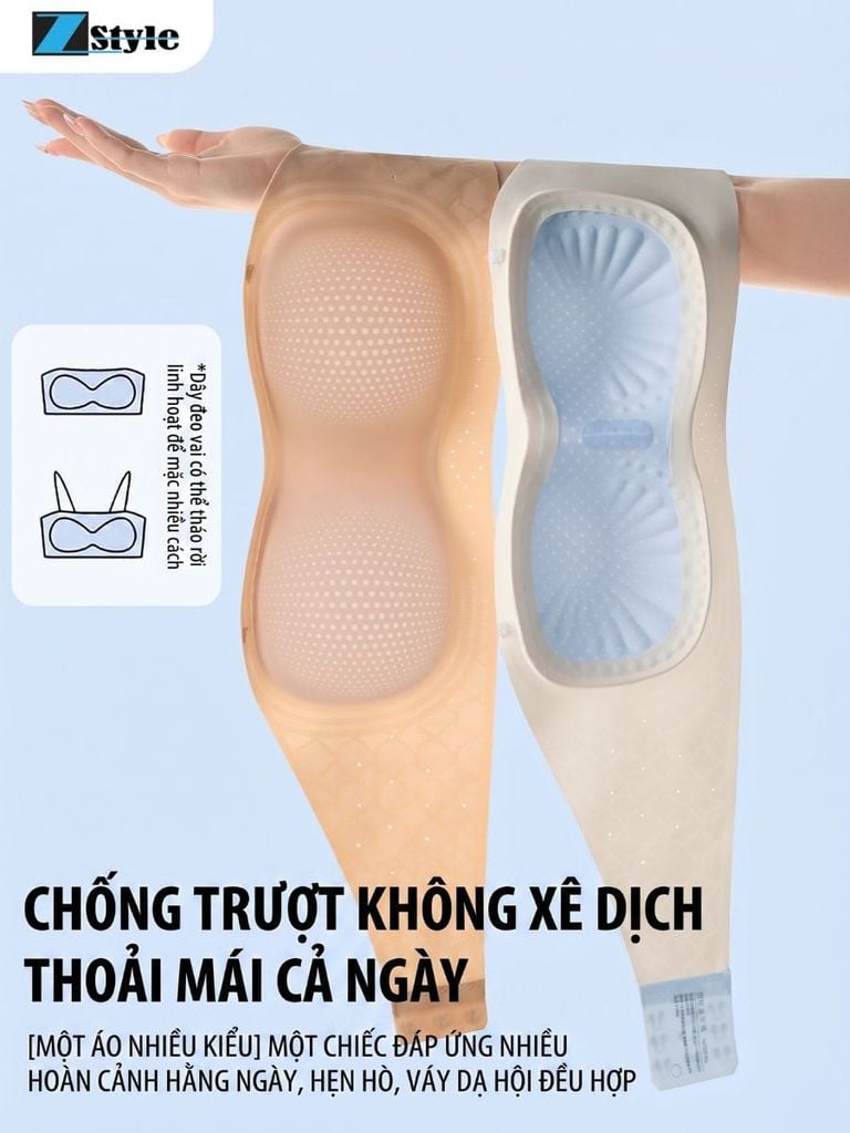 Áo Lót Không Dây Zstyle ZAL1001NK Su Đúc Tàng Hình Không Gọng Chống Trượt Tuyệt Đối Cho Mặc Đầm Quây Áo Ống