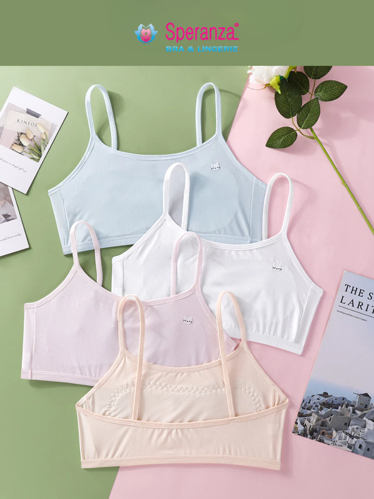 Áo lót bé gái Speranza lụa lạnh cotton thoáng khí | Êm nhẹ, chống lộ dấu, dây vai co giãn chắc chắn SPAL143SH