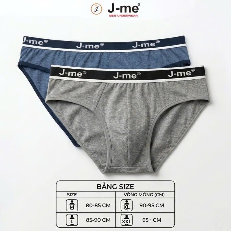 Combo 3 Quần Sịp Nam J-me JM137SH Tam Giác Cotton Co Giãn