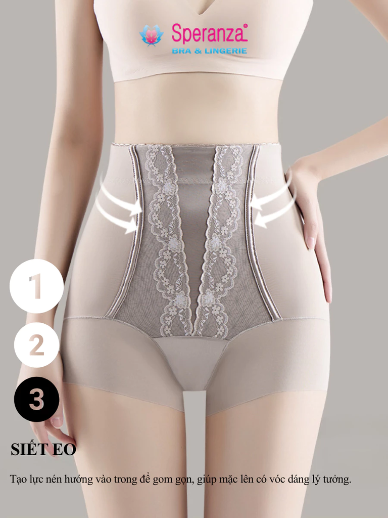 Quần Gen Bụng Ấm Tử Cung Speranza, Lót Tơ Tằm 10A Kháng Khuẩn, Siết Eo 2 Lớp Nâng Mông SPQG5087SH