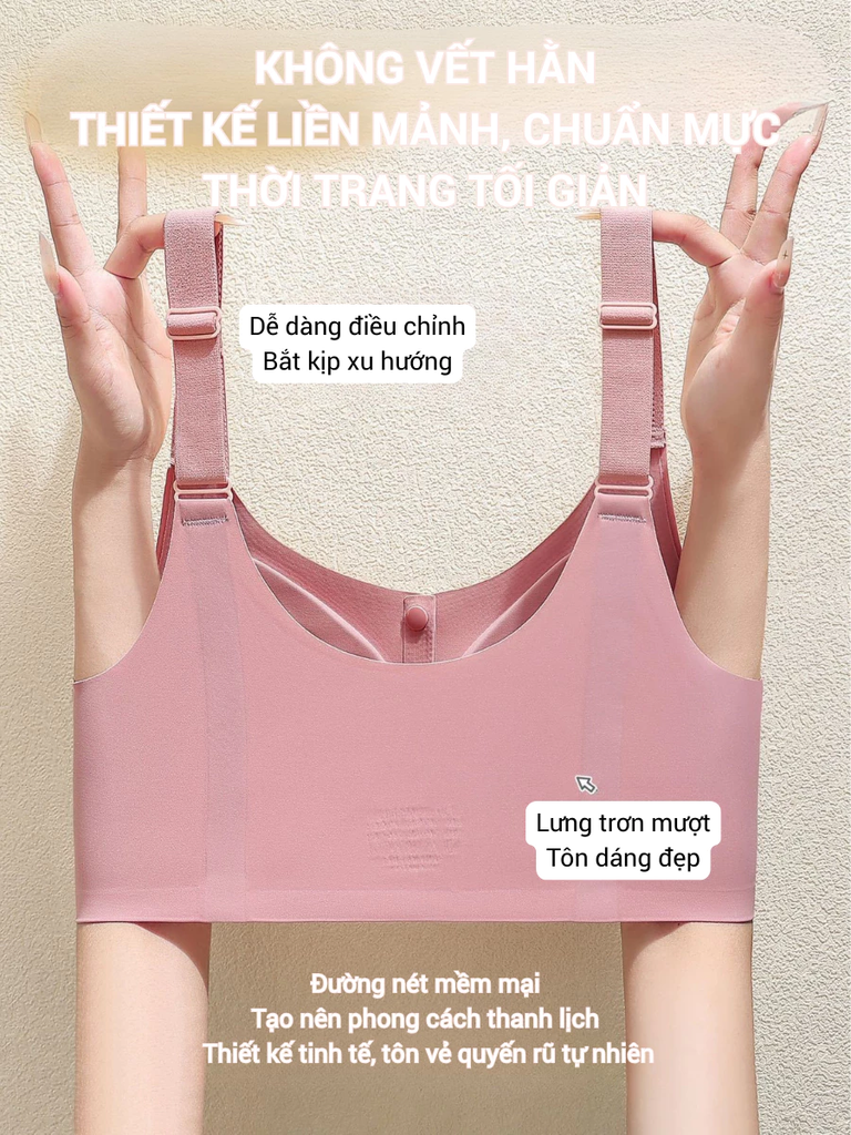 Áo Lót Không Gọng Nâng Đỡ Vòng 1 Lớn – Cúp Mỏng Cài Trước – Co Giãn Thoáng Mát Cho Người Trung Niên SPA811SH