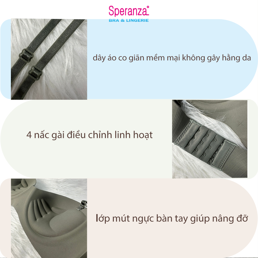 Áo ngực su Speranza, Cup ngang, đệm bàn tay nâng ngực, mềm mại thoải mái - SPA2302SH