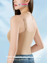 Áo hai dây lót đệm ngực lụa băng Speranza - 2 trong 1 không gọng, co giãn 4 chiều - SPAL6666SH