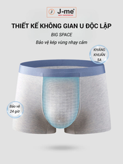 [Hàng mới] Quần lót nam cotton J-me dáng boxer – Không đường may – Co giãn thoải mái - JM3719SH