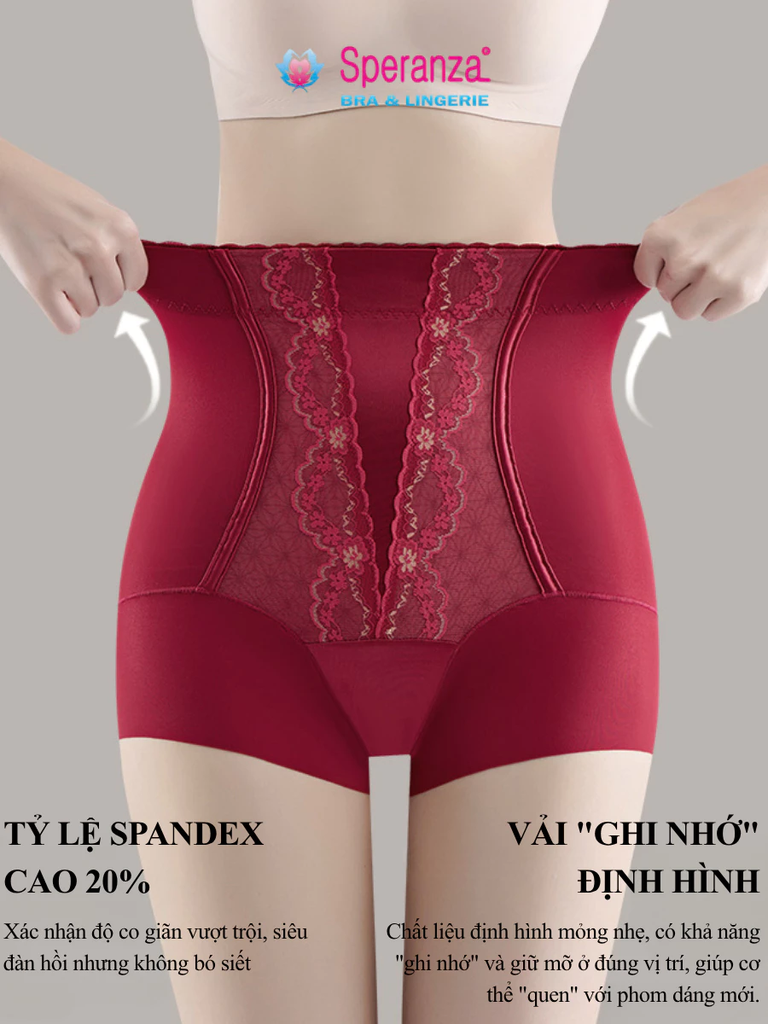 Quần Gen Bụng Ấm Tử Cung Speranza, Lót Tơ Tằm 10A Kháng Khuẩn, Siết Eo 2 Lớp Nâng Mông SPQG5087SH