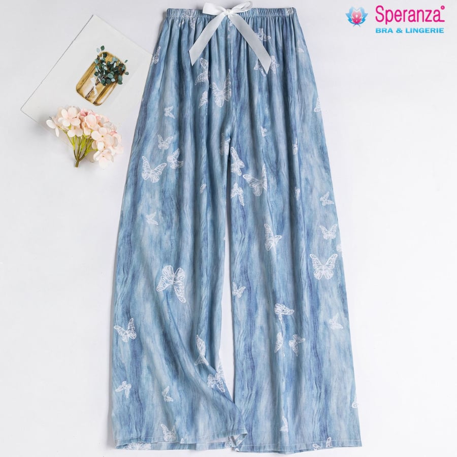 Quần Ống Rộng Nữ Speranza ZQDL001SH Họa Tiết Hoa Dáng Dài