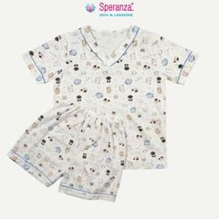 Đồ Bộ Mặc Nhà Nữ Speranza SBD709SH Vải Cotton Nhăn Dáng Đùi