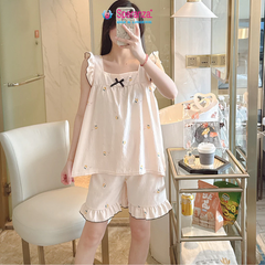 [Bộ Đồ Ngủ Nữ Cotton Tay Cánh Tiên] Mặc Nhà Dễ Thương Dáng Rộng, Họa Tiết Cute Cho Bạn Gái Tuổi Teen SBD010SH
