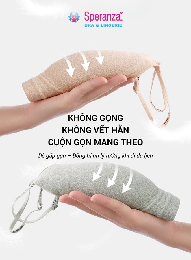 Áo Lót Không Gọng Nữ Cao Cấp Chất Chấm Tuyết Mịn, Nâng Ngực Tự Nhiên, Mặc Như Không Dây Vai Thời Trang, Không Vết Hằn SPA0023SH