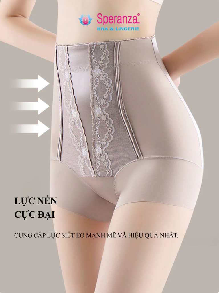 Quần Gen Bụng Ấm Tử Cung Speranza, Lót Tơ Tằm 10A Kháng Khuẩn, Siết Eo 2 Lớp Nâng Mông SPQG5087SH