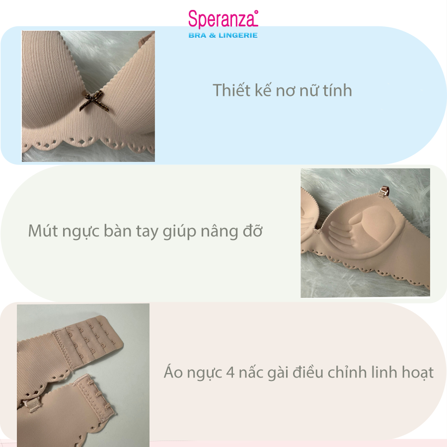 Áo ngực su Speranza, Cup xéo, đệm bàn tay nâng ngực, mềm mại thoải mái - SPA2301SH