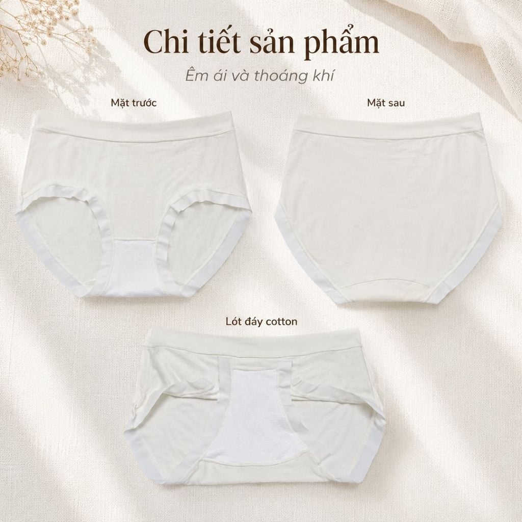 Quần Lót Nữ Cotton Q129NK Cạp Vừa Họa Tiết Hoa Nhí Mềm Mại