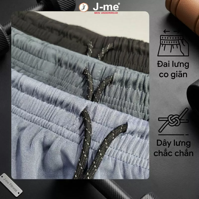 Quần Short Nam Thể Thao J-me Cao Cấp - Chất Poly Spandex Co Giãn 4 Chiều, Thoáng Khí, Kháng Nước Nhẹ JMB076SH