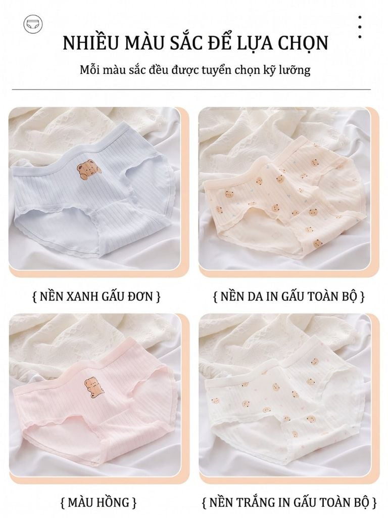 [Combo 5] Quần Lót Nữ Speranza Q49NK Cotton Tăm Kháng Khuẩn Mềm Mại