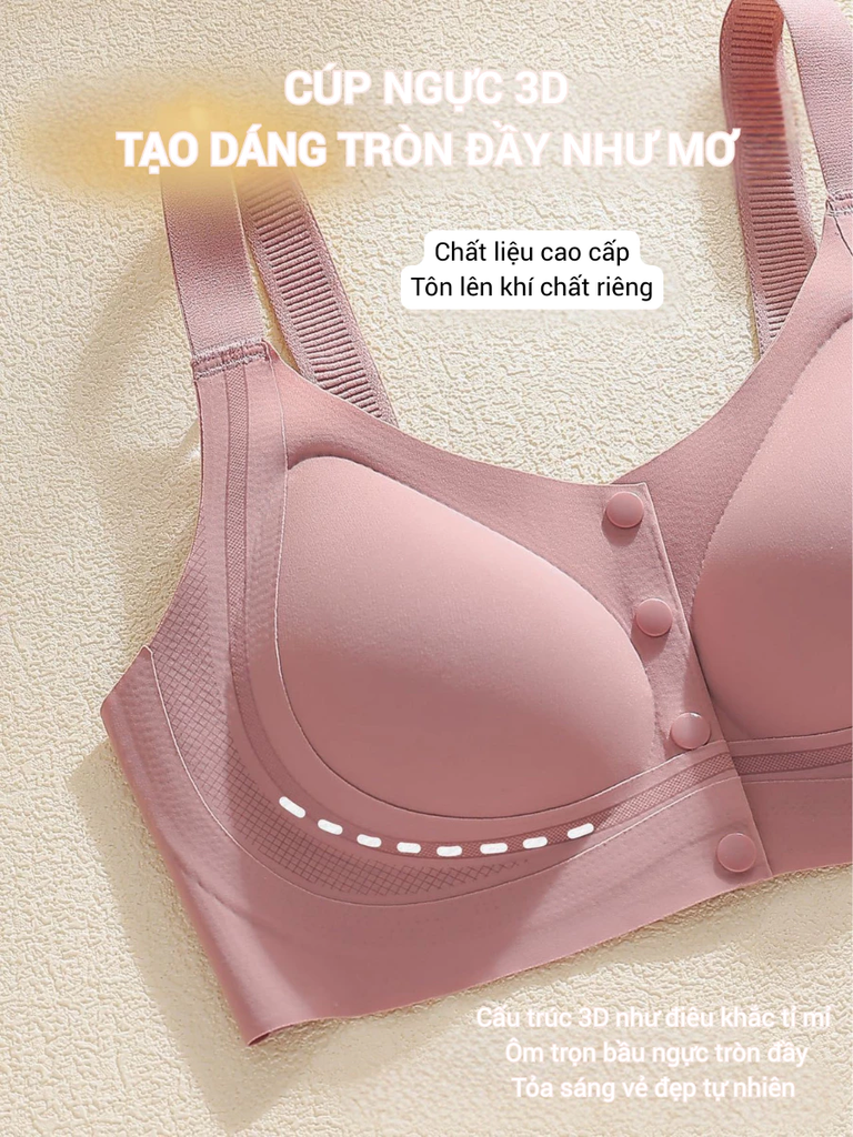 Áo Lót Không Gọng Nâng Đỡ Vòng 1 Lớn – Cúp Mỏng Cài Trước – Co Giãn Thoáng Mát Cho Người Trung Niên SPA811SH