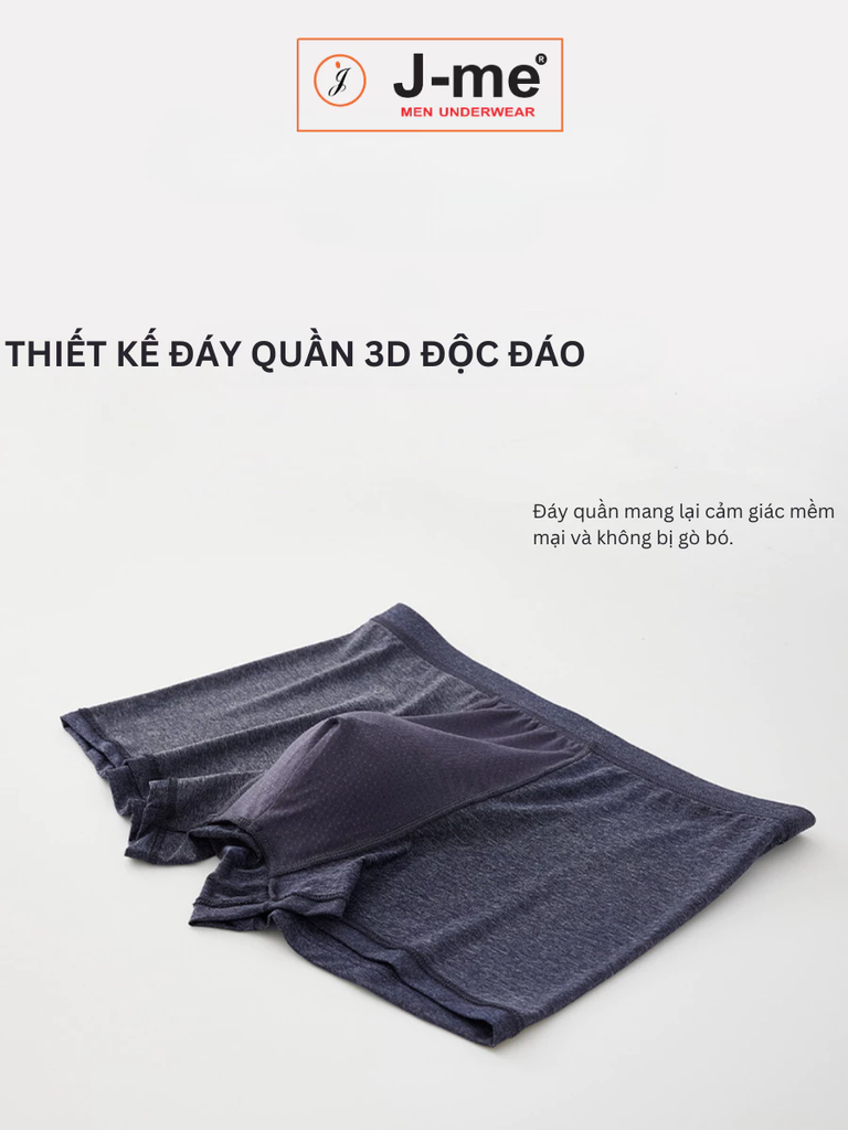 Quần lót boxer J-me thoáng khí, lụa băng dành cho nam, nhanh khô và mát mẻ - JM815SH