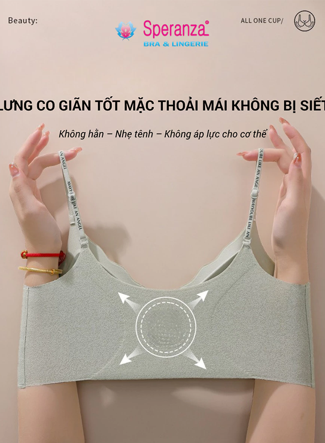 Áo Lót Không Gọng Nữ Cao Cấp Chất Chấm Tuyết Mịn, Nâng Ngực Tự Nhiên, Mặc Như Không Dây Vai Thời Trang, Không Vết Hằn SPA0023SH