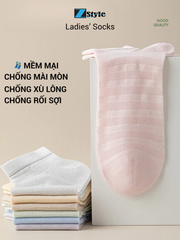 Combo 4 Đôi Vớ Nữ Zstyle – Co Giãn Tốt, Mềm Mịn, Kháng Khuẩn – Nhiều Màu Pastel Dễ Thương ZMS004SH