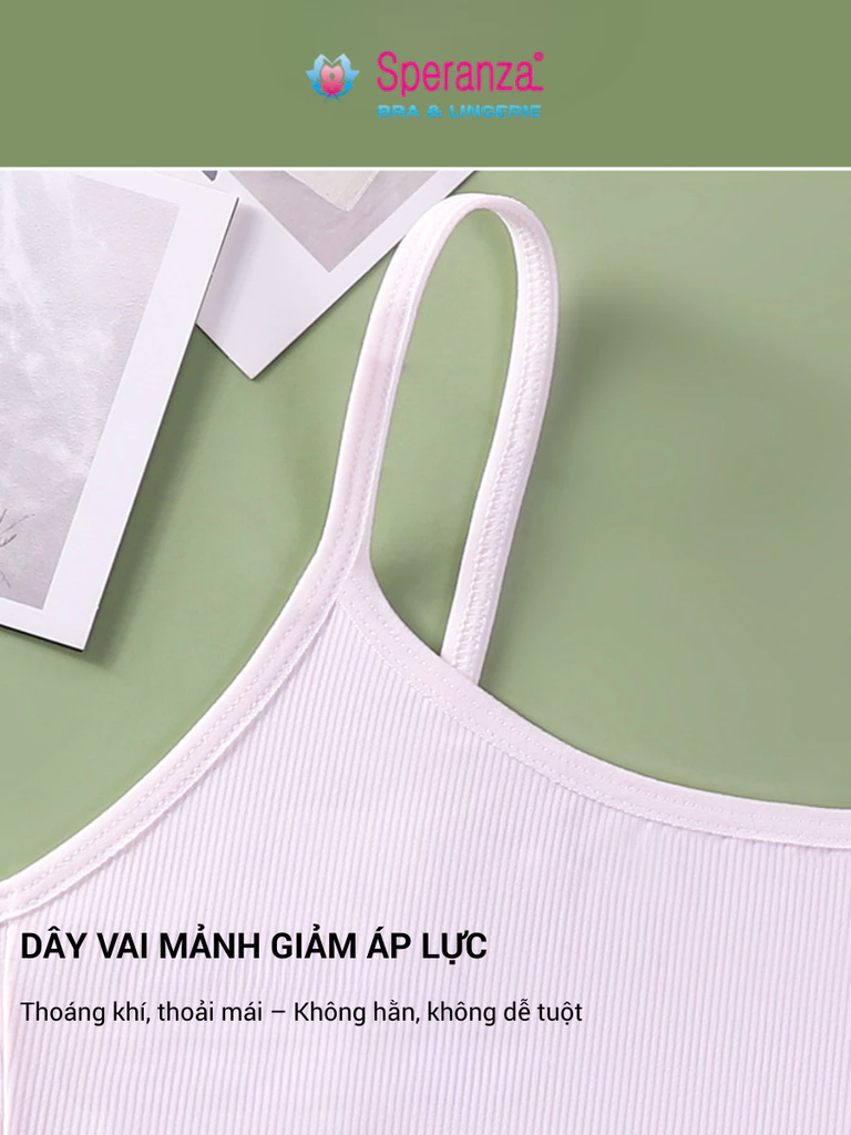 Áo lót bé gái Speranza lụa lạnh cotton thoáng khí | Êm nhẹ, chống lộ dấu, dây vai co giãn chắc chắn SPAL143SH