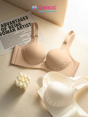 Áo Ngực Nữ Cao Cấp Speranza Nút Gài Trước Thoáng Khí – 3 Màu Đen Nâu Kem, Size M-3XL - SPA0817SH