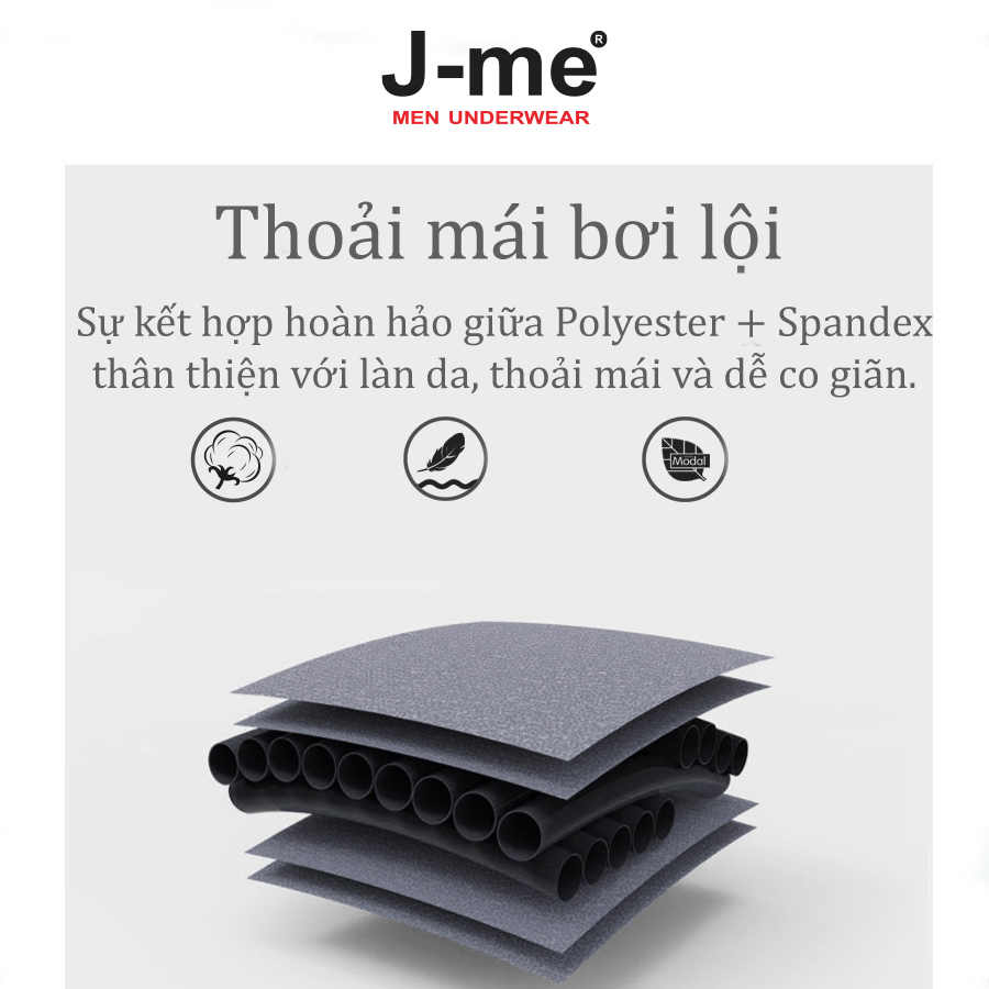 Quần bơi nam J-me họa tiết cây dừa , 60kg đến 80kg mặc vừa, co dãn 4 chiều, kiểu dáng thể thao - JMB1812SH