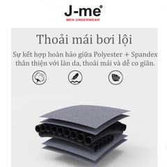 Quần bơi nam J-me họa tiết cây dừa , 60kg đến 80kg mặc vừa, co dãn 4 chiều, kiểu dáng thể thao - JMB1812SH