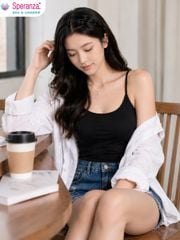 Áo Thun Nữ Speranza SPAL2233SH Có Đệm Ngực Vải Modal Mềm Mại Thoáng Mát