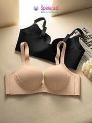 Áo Ngực Nữ Cao Cấp Speranza Nút Gài Trước Thoáng Khí – 3 Màu Đen Nâu Kem, Size M-3XL - SPA0817SH