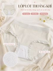 Quần Lót Nữ Cotton Q129NK Cạp Vừa Họa Tiết Hoa Nhí Mềm Mại