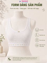 COMBO 2 Áo Lót Học Sinh Speranza SPAL0016SH Cotton Co Giãn 4 Chiều Có Mút Rời