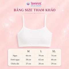 Áo lót  Speranza SPAL002SH bé gái 2 dây trắng cotton co giãn thoáng mát thấm hút