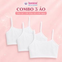 Áo lót  Speranza SPAL002SH bé gái 2 dây trắng cotton co giãn thoáng mát thấm hút