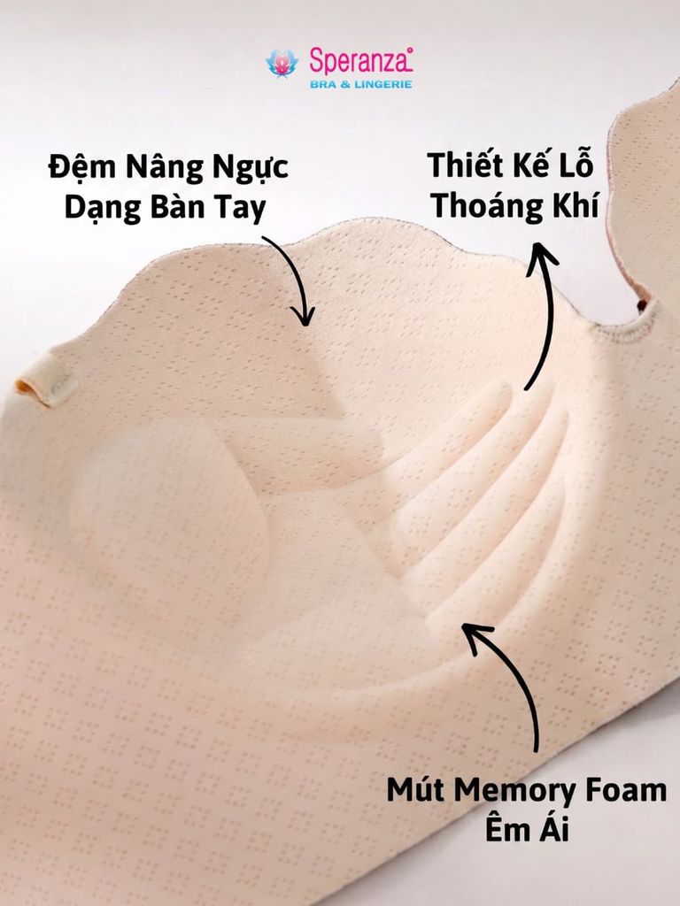Áo Lót Nữ Speranza A299NK Không Gọng Đệm Bàn Tay Thoáng Khí