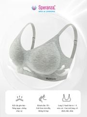 Áo Ngực Nữ Speranza SPA3833SH Gân Tăm Không Gọng Mút Cố Định Thoáng Khí