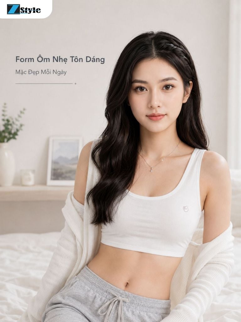 Áo Lá Học Sinh Mềm Mại Zstyle ZALL1013NK Có Mút Mỏng, Lưng Móc Cài