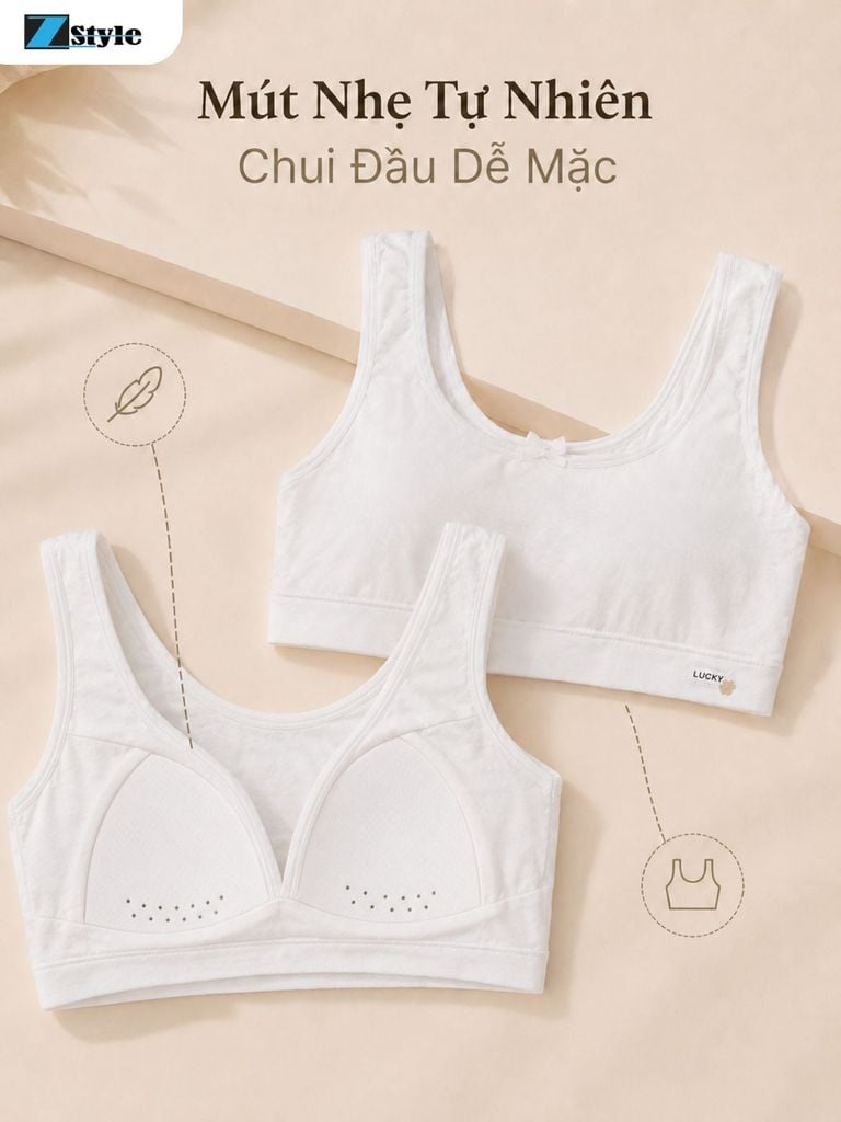 Áo Lá Nữ Sinh Zstyle ZALL5528NK Chui Đầu Có Mút Nhẹ Co Giãn Mềm Mại