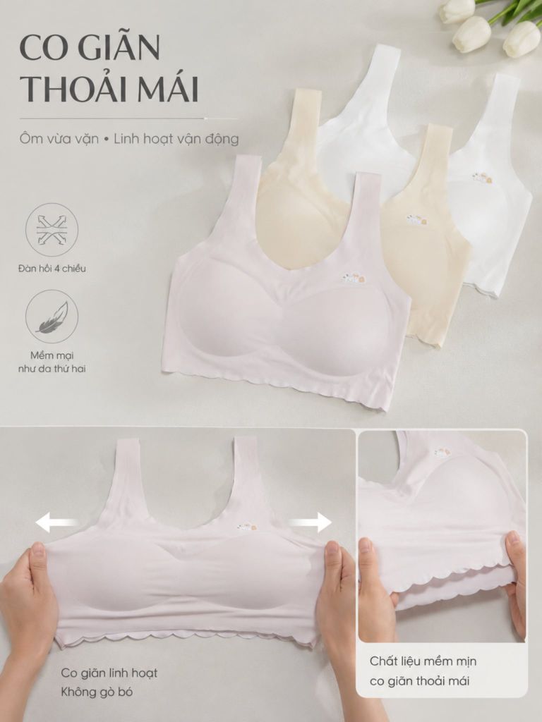 Áo Lá Nữ Zstyle ZALL5520NK Mút Liền Không Đường May Co Giãn Mềm Mịn