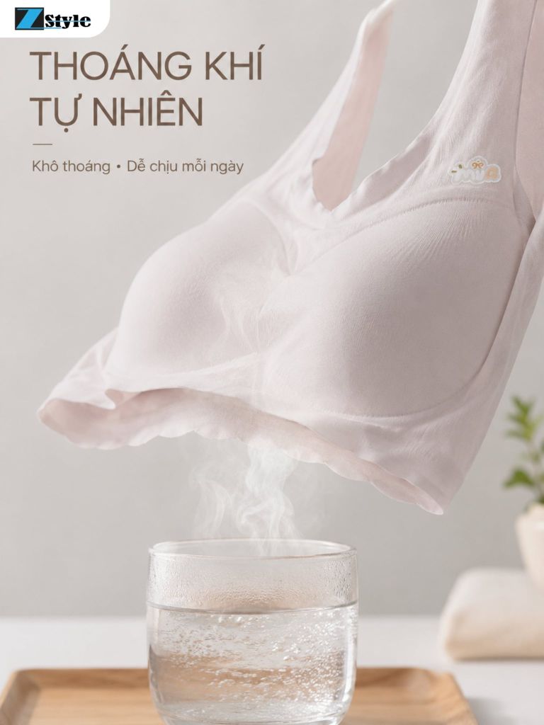 Áo Lá Nữ Zstyle ZALL5520NK Mút Liền Không Đường May Co Giãn Mềm Mịn