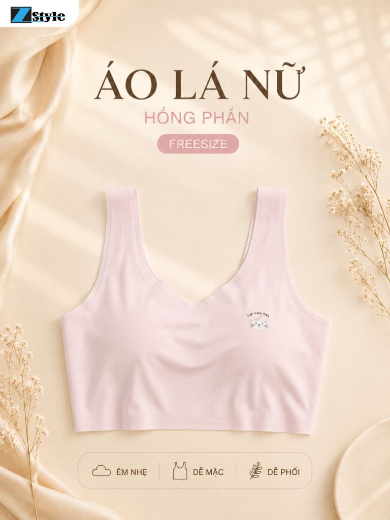 Áo Lá Nữ ZStyle ZALL5520NK Co Giãn Không Đường May Mút Liền Chui Đầu