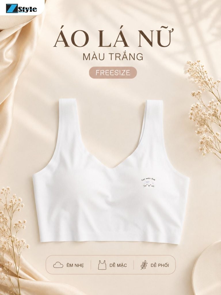 Áo Lá Nữ ZStyle ZALL5520NK Co Giãn Không Đường May Mút Liền Chui Đầu