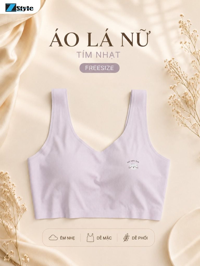 Áo Lá Nữ ZStyle ZALL5520NK Co Giãn Không Đường May Mút Liền Chui Đầu