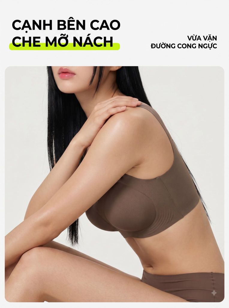 Áo Lót Nữ Speranza AL299NK Không Gọng Mút Cố Định Viền Gel Che Mỡ Nách