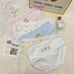 Combo 3 Quần Lót Cotton Nữ Speranza Họa Tiết Gấu Dễ Thương SPQ648MEOL