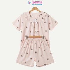 Bộ Đồ Ngủ Speranza SBD613SH Có Mút Ngực Vải Thun Nhăn Xốp Thoáng Khí