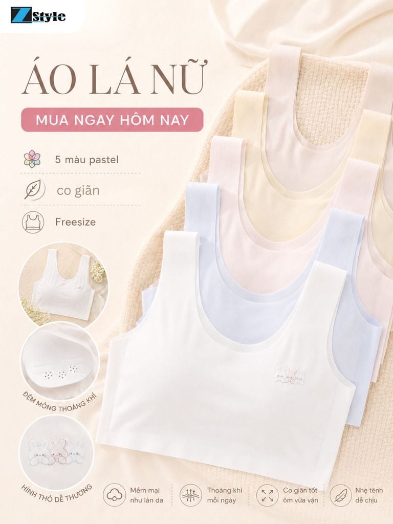 Áo Lót Học Sinh Z Style ZALL5539NK Áo Lá Su Đúc Chui Đầu Co Giãn 4 Chiều