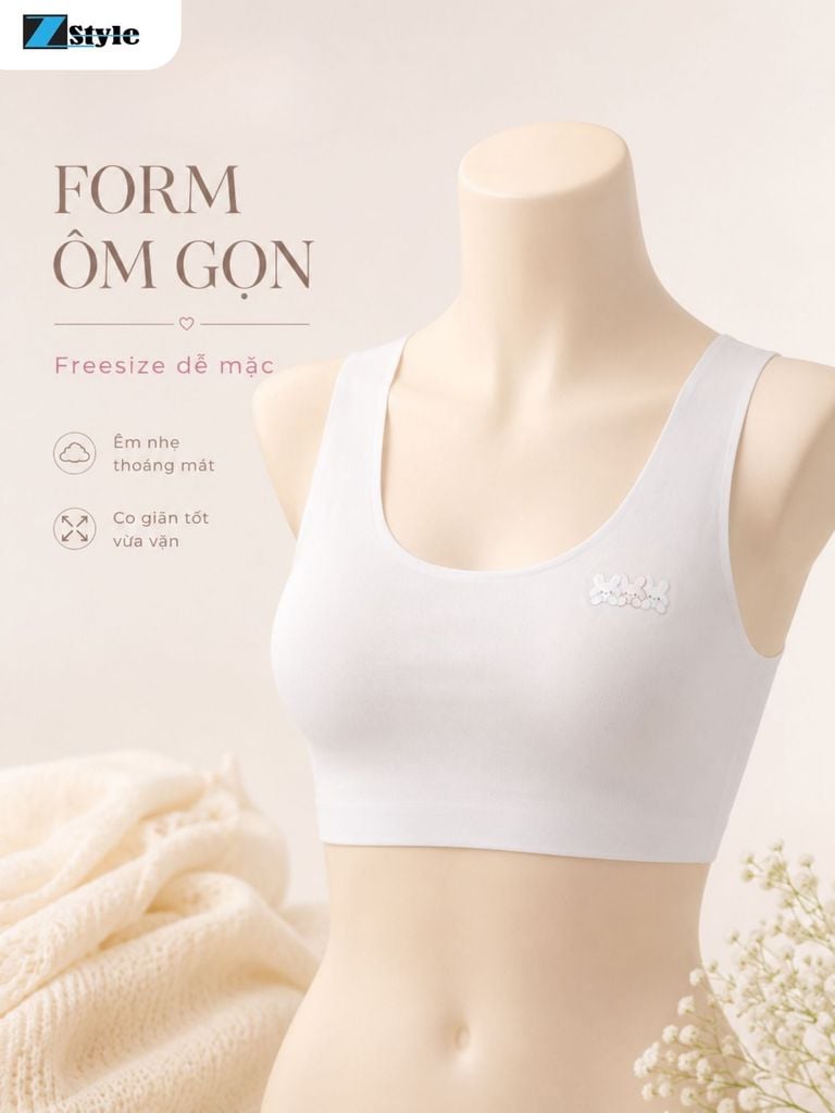 Áo Lót Học Sinh Z Style ZALL5539NK Áo Lá Su Đúc Chui Đầu Co Giãn 4 Chiều