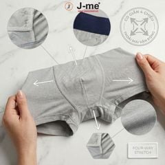 Quần Lót Nam J-me Boxer JM722SH Sợi Tre Bamboo Thoáng Khí Co Giãn
