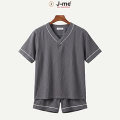 Bộ mặc nhà nam J-ME JMPB305SH Cổ Chữ V Minimalist Chất Liệu Nhẹ Tênh