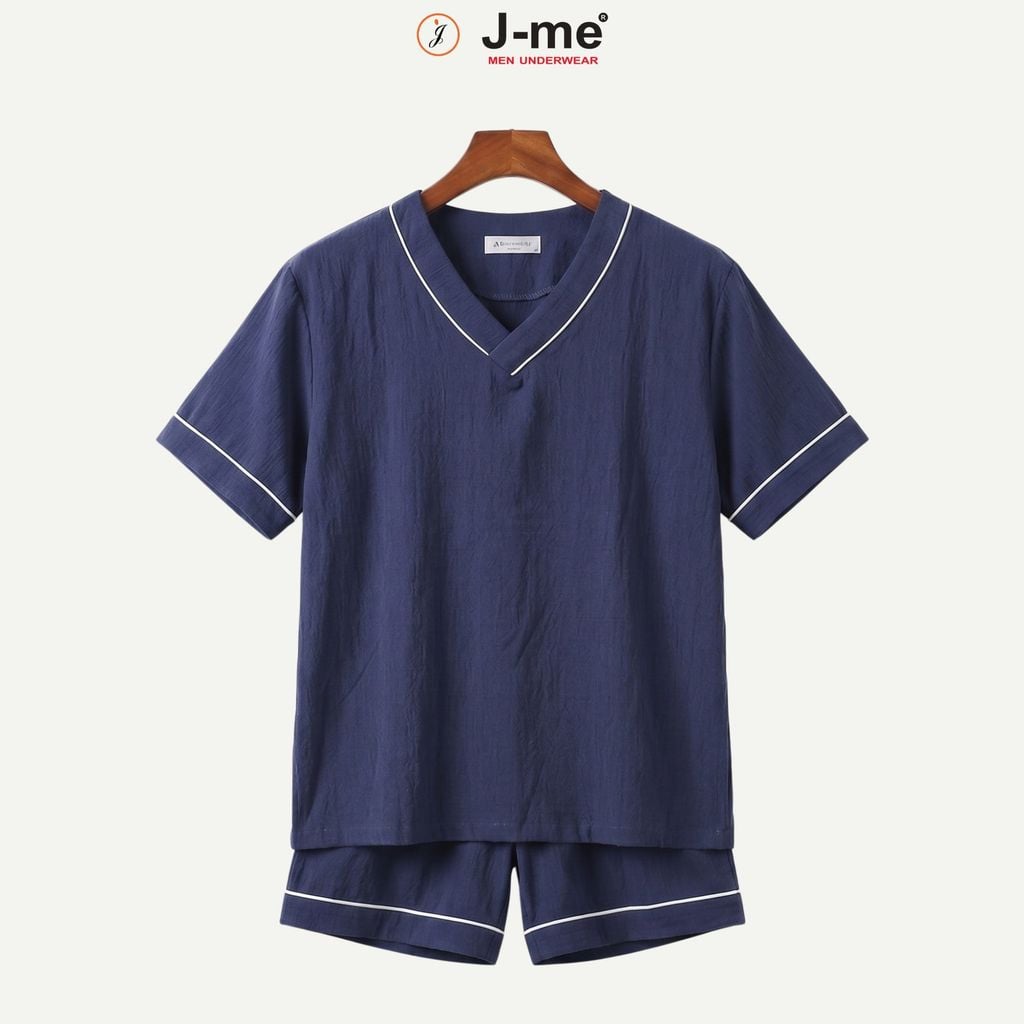 Bộ mặc nhà nam J-ME JMPB305SH Cổ Chữ V Minimalist Chất Liệu Nhẹ Tênh